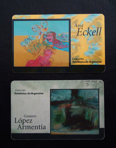 Tarjetas De Telefónica De Argentina. Pinturas En Tela X 2 Ud 0