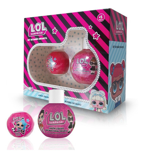 Set De Baño Infantil Lol Jabon Antibacterial + Bomba De Baño 0