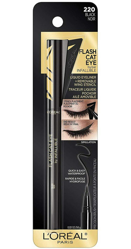 Delineador Loreal Flash Cat Black 0