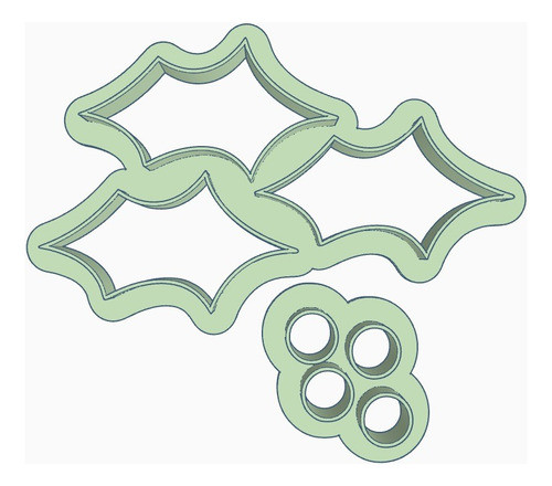 Set  Muérdago Fiestas Navidad Navideña Cookies Cortante 0