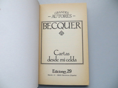 Cartas Desde Mi Celda Becquer Libros Rio Nuevo 1