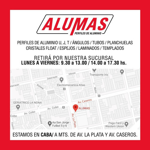 Perfil De Aluminio Planchuela 80 X2.4mm Anod. Nat. X3 Metros 1