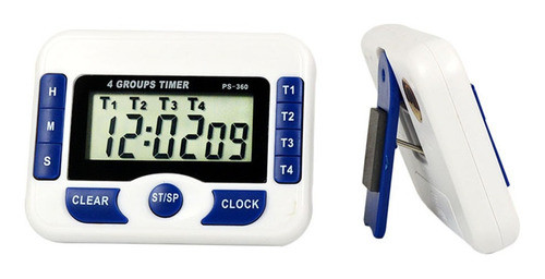 Timer Digital De 4 Alarmas Tiempo De Conteo 99hs 59min 59seg 0
