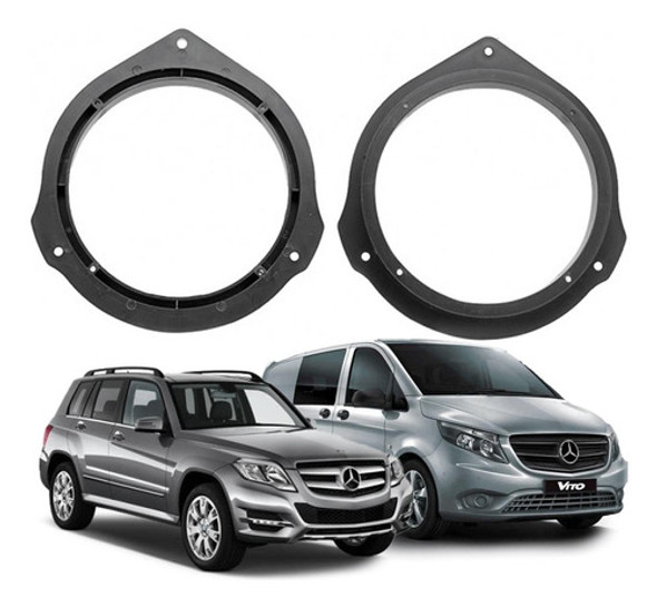 Par Aros Adaptadores Parlantes 6,5 Pulgadas Mercedes Benz 0