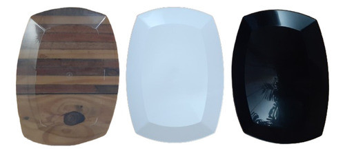 Bandeja Plato Plastico Flexible Irromplible Blanca X10 Koval 0