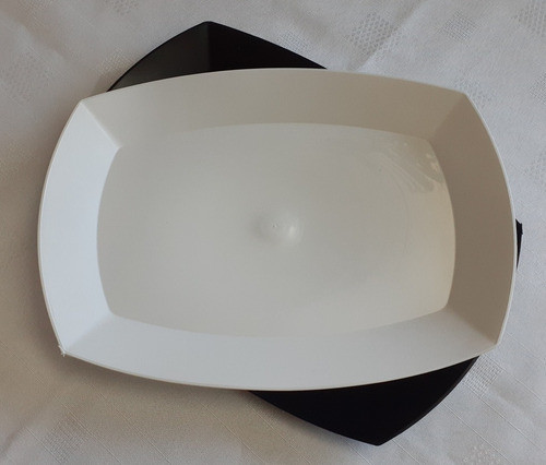Bandeja Plato Plastico Flexible Irromplible Blanca X10 Koval 1