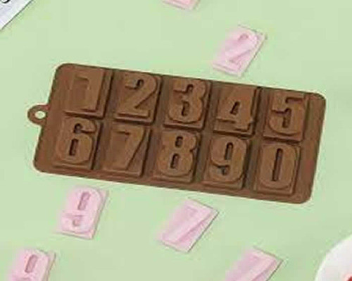 Molde De Silicona Números Para Velas De Soja, Parafina, Etc. 1