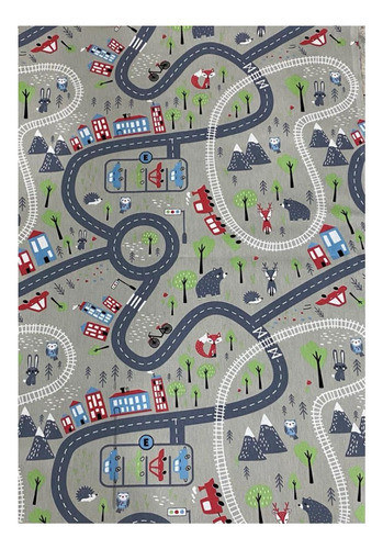 Lona Manta Pista Didáctica Infantil 75x100 Lavable Nórdico 0