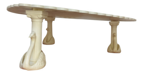 Base Torta Corazón Plástico + 4 Columnas Decoración Vintage 0