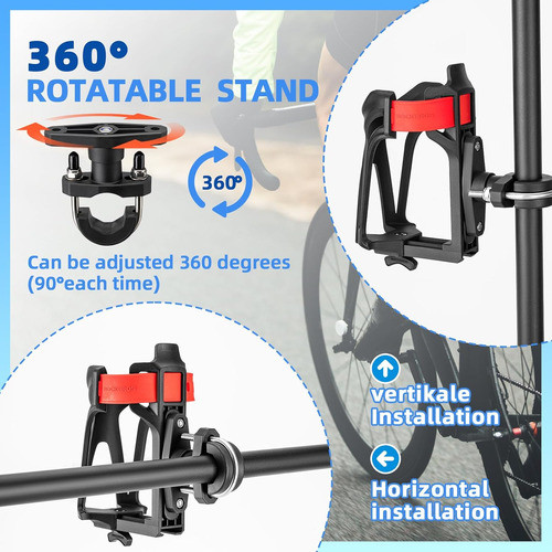 Soporte Para Botella Para Bicicleta Rojo Hecho De Nailon 1