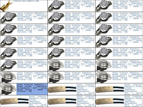 Termostato Temperatura 150 Grados 25a Normal Cerrado-p 1