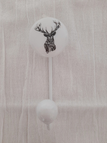 Perchero Reno Negro Cerámica-soporte Metal-chico- 1