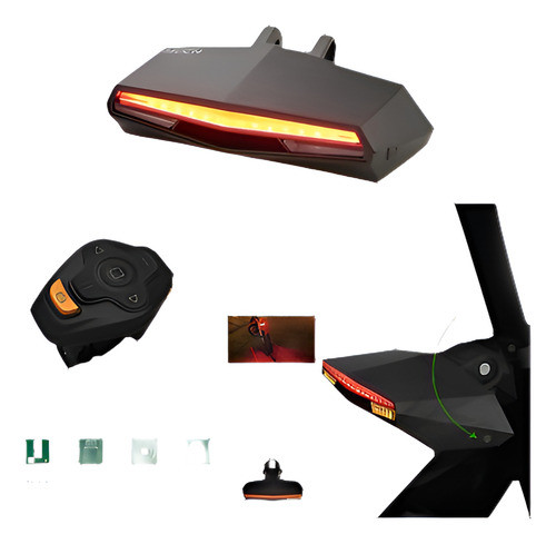 Control Remoto Inalámbrico Mtb Bici Bicicleta Luz Trasera In 0