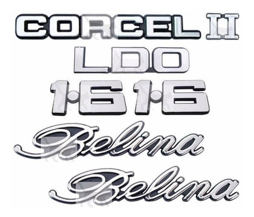 Kit Emblemas Insignias Ford Corcel 2 Belina 1.6 L O Ldo 0