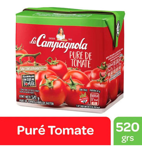 Pack X 18 Unid. Pure   520 Gr Campagn. Pure De Tomates 0