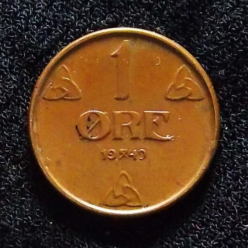 Noruega 1 Ore 1949 Excelente Km 367 0