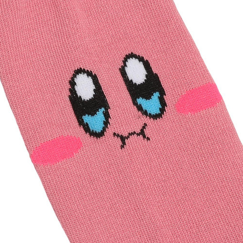 Bioworld Kirby Big Face Pink Knit Casual Crew Calcetines 1