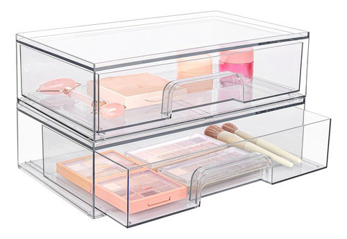 Vtopmart 12 '' W Cajones De Almacenamiento Apilables Transpa 0