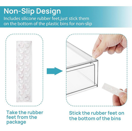 Vtopmart 12 '' W Cajones De Almacenamiento Apilables Transpa 1