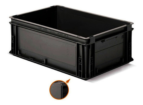 2 Contenedores Plásticos Apilables Athena 6422a 60x40x22cm 1