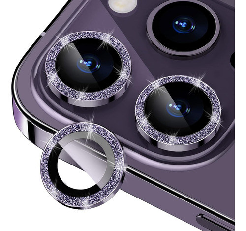 Protector Lente Camara Brillos Para iPhone 14 Pro Max Purple 0