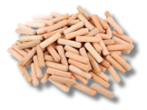 Tarugo De Madera  Estriado Reforzado 8x40 Mm X 500 Unidades 0