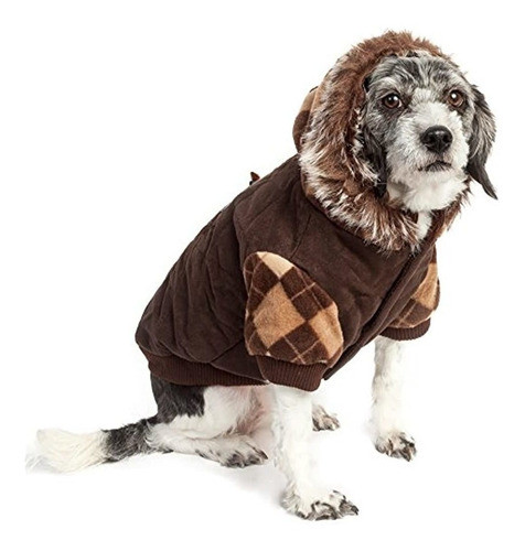 Diseñador Estampado Ante Argyle Jersey Pet Chamarra 0