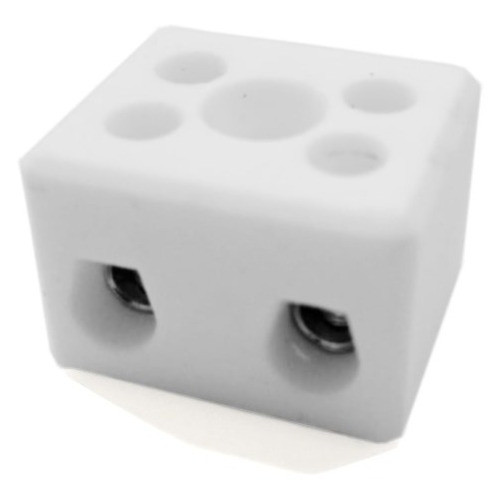 Bornera Cerámica Bipolar 26x22x18 Alta Temperatura 350ºc 0