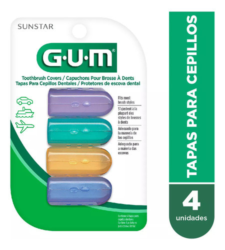 Gum Tapas Para Cepillos Dentales X 4 Unidades 1