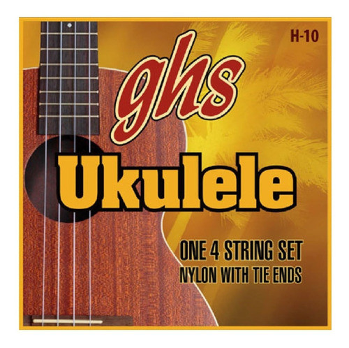 Encordado Ghs Ukelele Soprano - Concierto Nylon Negro H10 0