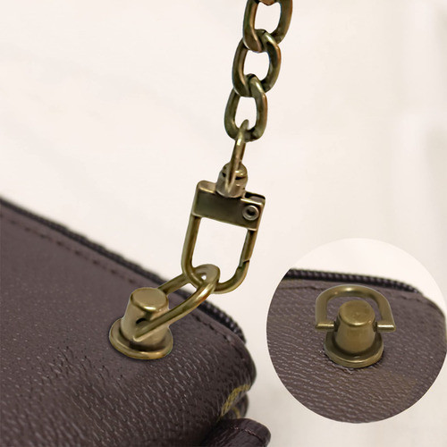 Remaches De Anillos En D De 24 Piezas Para Carteras - Bronce 1