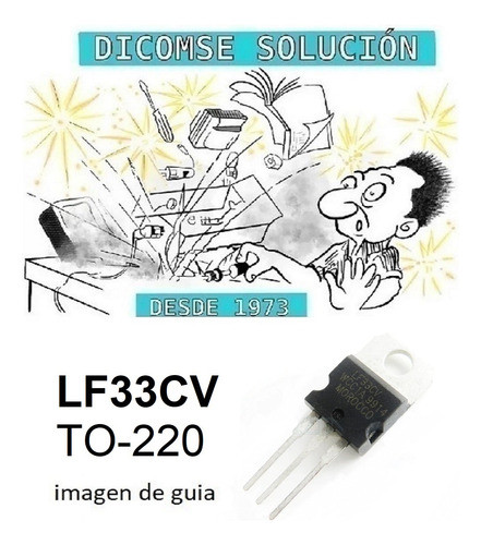 Regulador De Voltaje Lf33cv Lf33 To220 Con Inhibidor 3.3v 1