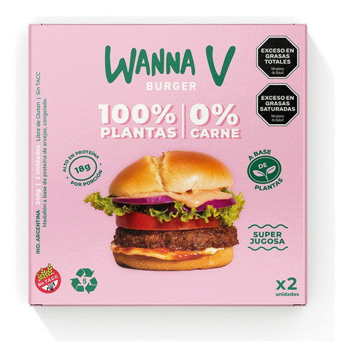 Wanna V Hamburguesa A Base De Proteína De Arvejas 0