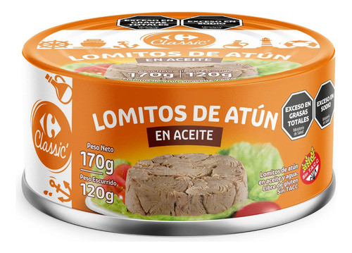 4 Lomitos Atun En Aceite Lata 170g Import Carrefour Ecuador 0
