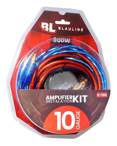 Kit Cables Instala Potencias 800w Pico 10 Gauges Rca Fusible 0