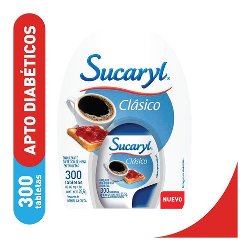 Pack 5 Un Sucaryl Clásico Edulcorante X 300 Tabletas 1