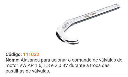 Herramienta Llave Comprime Válvulas De Motor Vw 1.6/1.8/2.0c 1