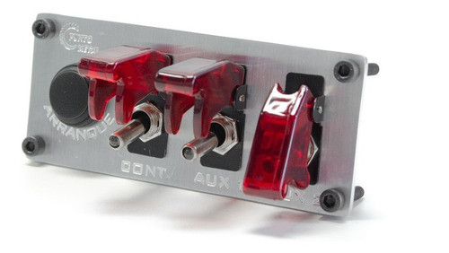 Panel Tablero 1 Pulsador + 3 Interruptores Competición 0