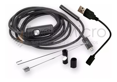 Boroscopio Usb 1m 7mm C/acc 100% Sumergible Led Microcentro 1