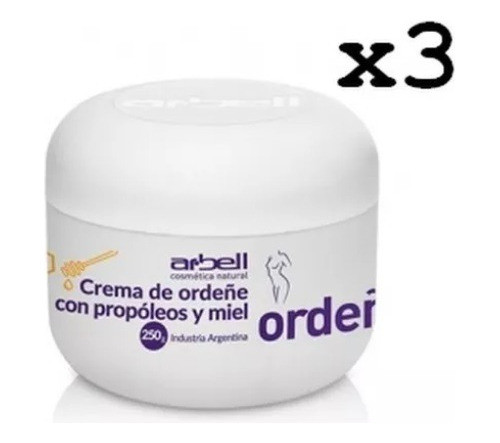 Crema De Ordeñe Propóleo Miel 250 Grs. X3u. Natural Arbell 0