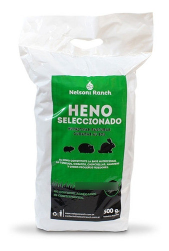 Alimento Nelsoni R. Heno Rama 500g X4u Hamster Cobajo Conejo 0