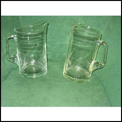 Jarra De Cristal Moderna , Impecable, Gruesa 1