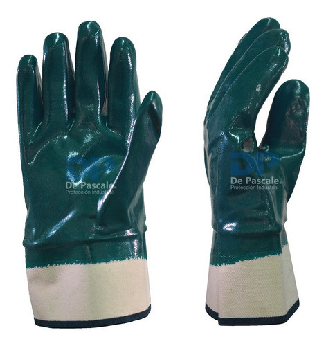Guante Nitrilo Completo Azul Puño De Lona Dps 0