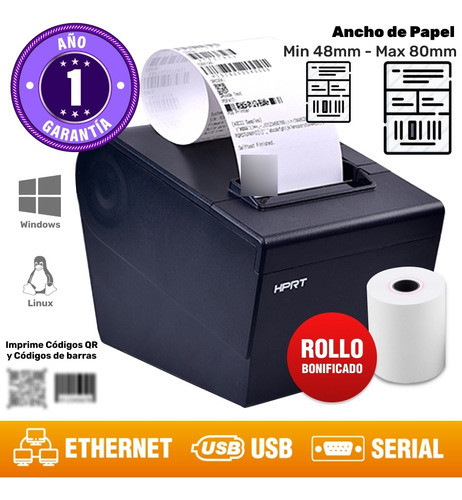 Impresora Ticket 80mm Simil Epson Tmt20 Iii L Autocorte Usb 1
