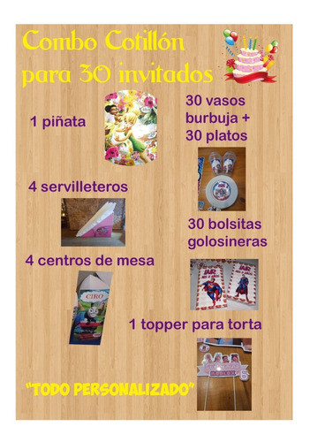 Cotillón Personalizado X 30 Super Girls 1