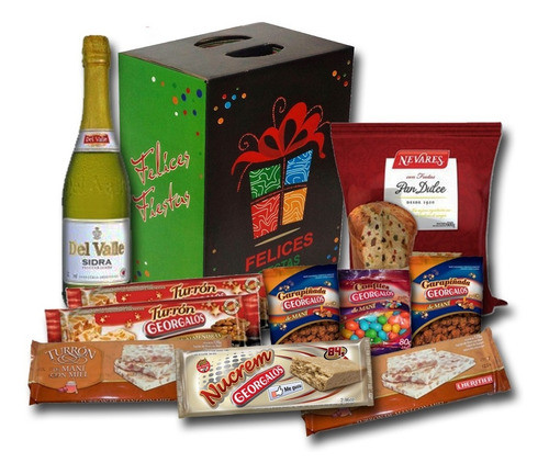 Regalo Empresa-canasta Navideña(10 Productos+caja)fin De Año 0