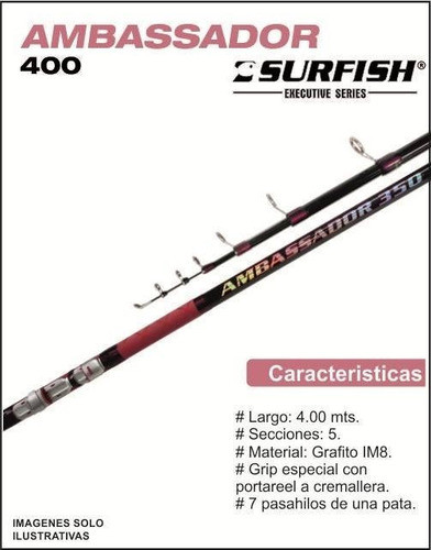 Caña Telescópica Surfish Ambassador 4,00 Mts Pesca Pejerrey 1
