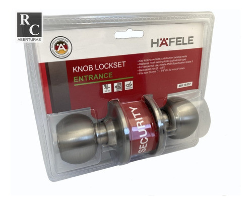 Pomo De Alta Calidad Aleman - Häfele En Ac Inox, Llave 1