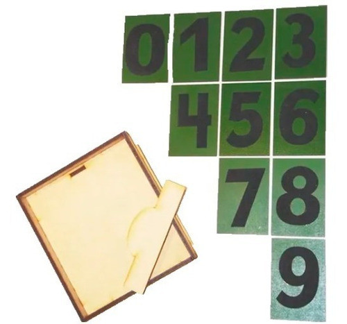 Números De Lija Montessori En Caja De Arena Madera Lectoescr 0