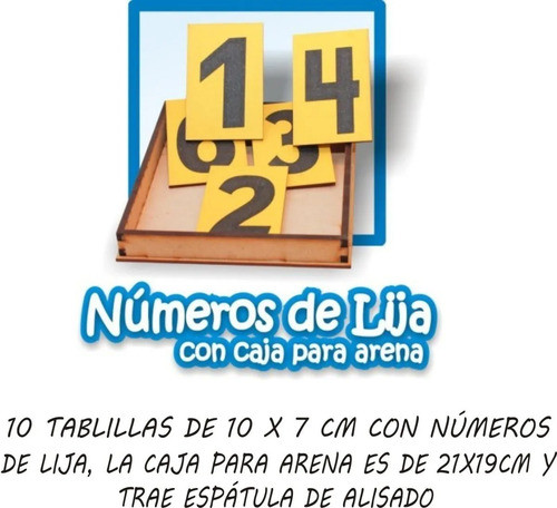 Números De Lija Montessori En Caja De Arena Madera Lectoescr 1